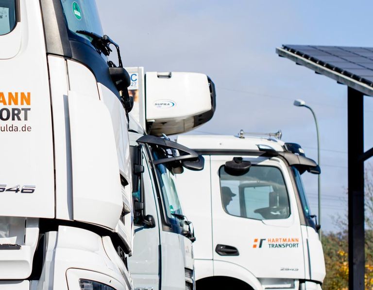 Mercedes-Fuhrpark von Hartmann Transport